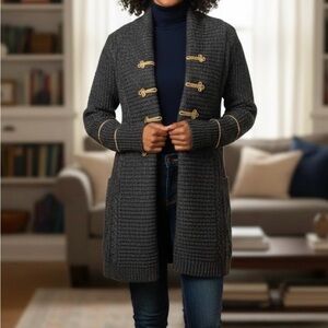 Guess Charcoal Knit Cardigan